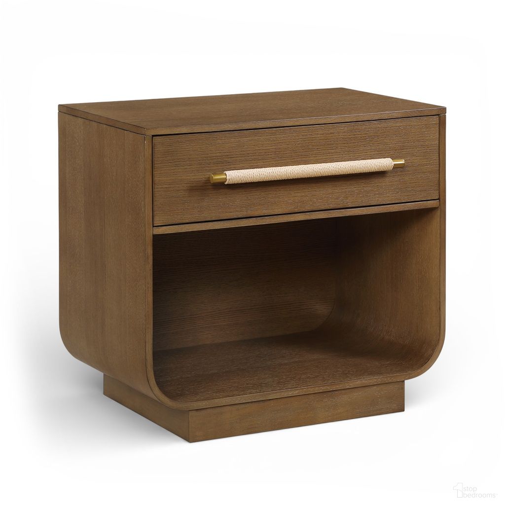 The appearance of Sorell Solid Wood Night Stand In Brown designed by Meridian in the modern / contemporary interior design. This brown piece of furniture  was selected by 1StopBedrooms from Sorell Collection to add a touch of cosiness and style into your home. Sku: 66014Brown-NS. Material: Oak Veneer.