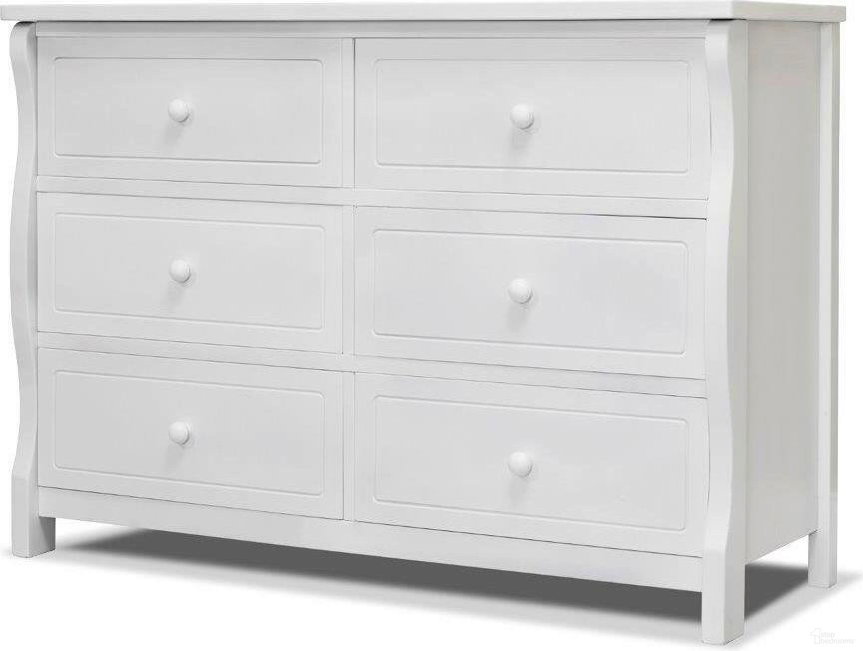 The appearance of Sorelle Princeton Elite Double Dresser In White designed by Sorelle Furniture in the modern / contemporary interior design. This white piece of furniture was selected by 1StopBedrooms from Princeton Collection to add a touch of cosiness and style into your home. Sku: 1160-W. Material: Wood.