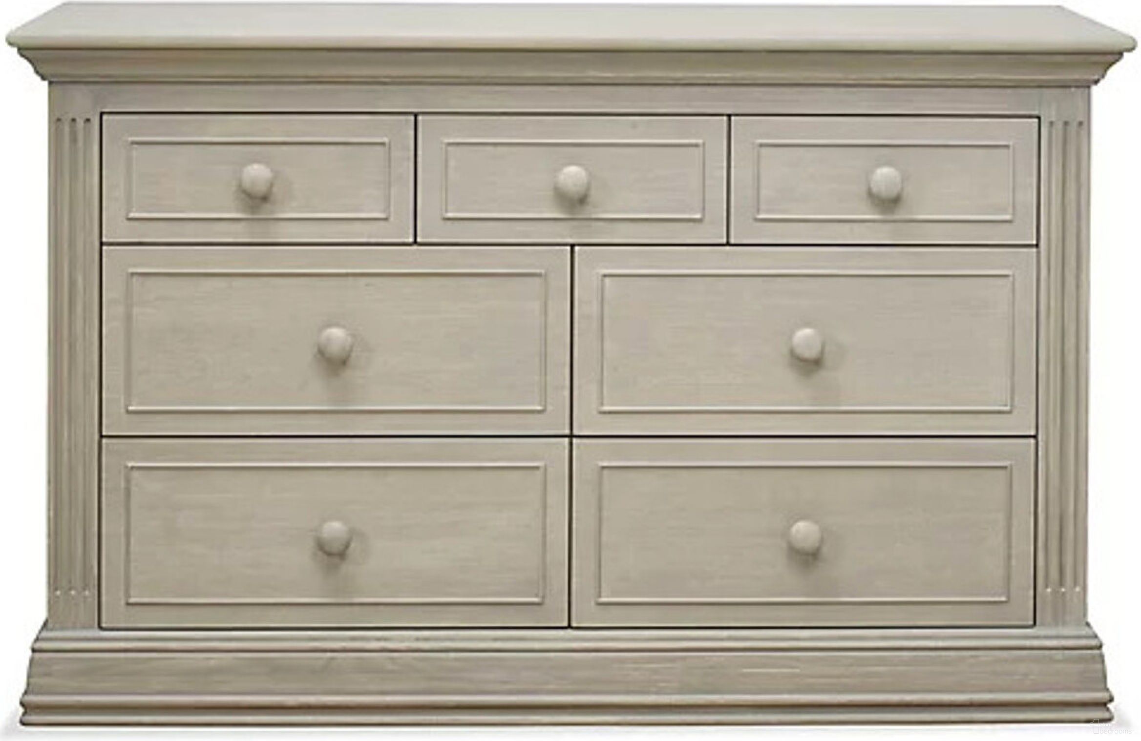 The appearance of Sorelle Providence Double Dresser In Heritage Fog designed by Sorelle Furniture in the traditional interior design. This fog piece of furniture was selected by 1StopBedrooms from Providence Collection to add a touch of cosiness and style into your home. Sku: 8360-HF. Material: Poplar.