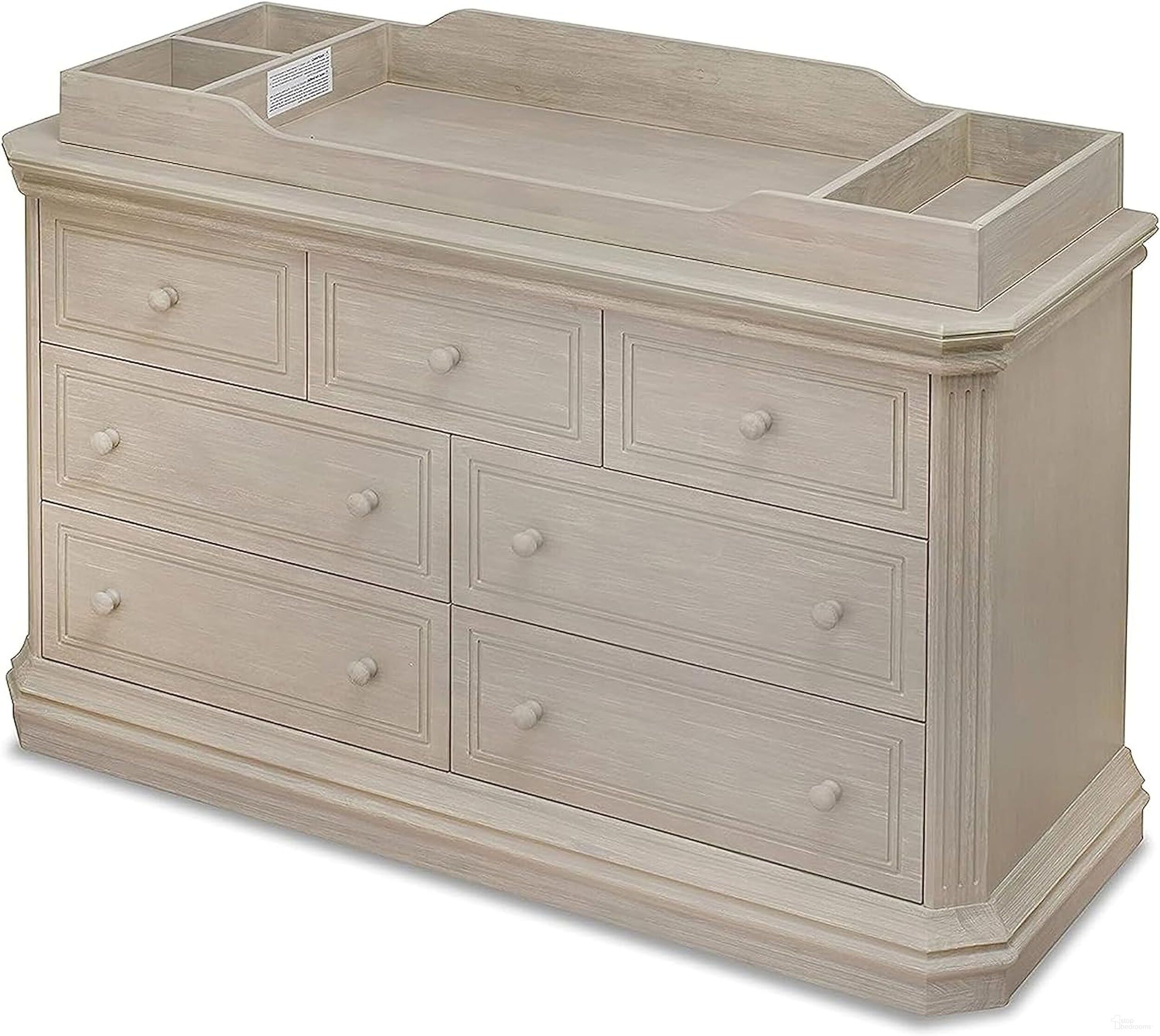 The appearance of Sorelle Topper For Double Dresser In Heritage Fog designed by Sorelle Furniture in the transitional interior design. This fog piece of furniture was selected by 1StopBedrooms from Topper Collection to add a touch of cosiness and style into your home. Sku: 0199-HF. Material: Wood.