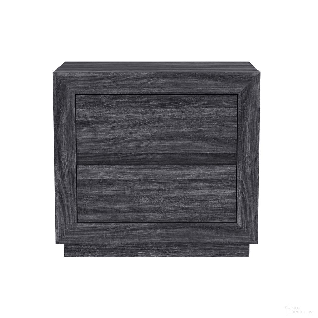 Soren 26 Inch 2-Drawer Nightstand In Charcoal Gray