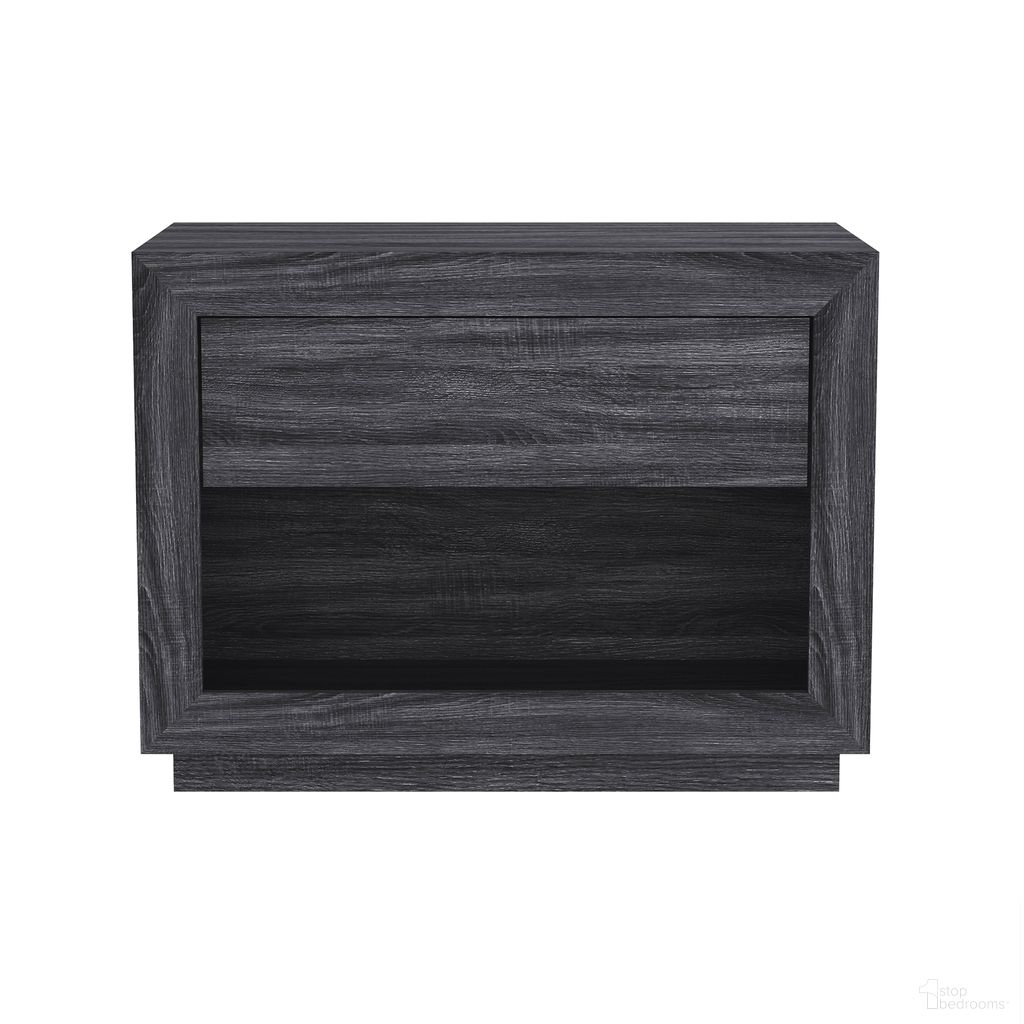 Soren 32 Inch 1-Drawer Nightstand In Charcoal Gray