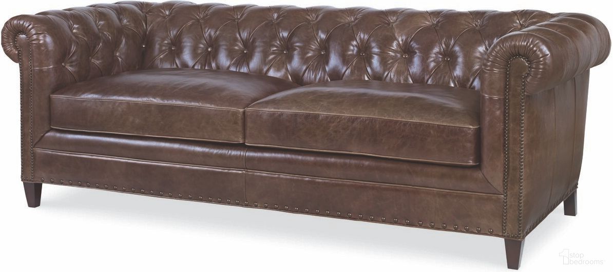The appearance of Sorenson Tufted Sofa In Espresso designed by Century Furniture in the modern / contemporary interior design. This espresso piece of furniture was selected by 1StopBedrooms from Century Trading Company Collection to add a touch of cosiness and style into your home. Sku: PLR-9802-COFFEE. Material: Leather.