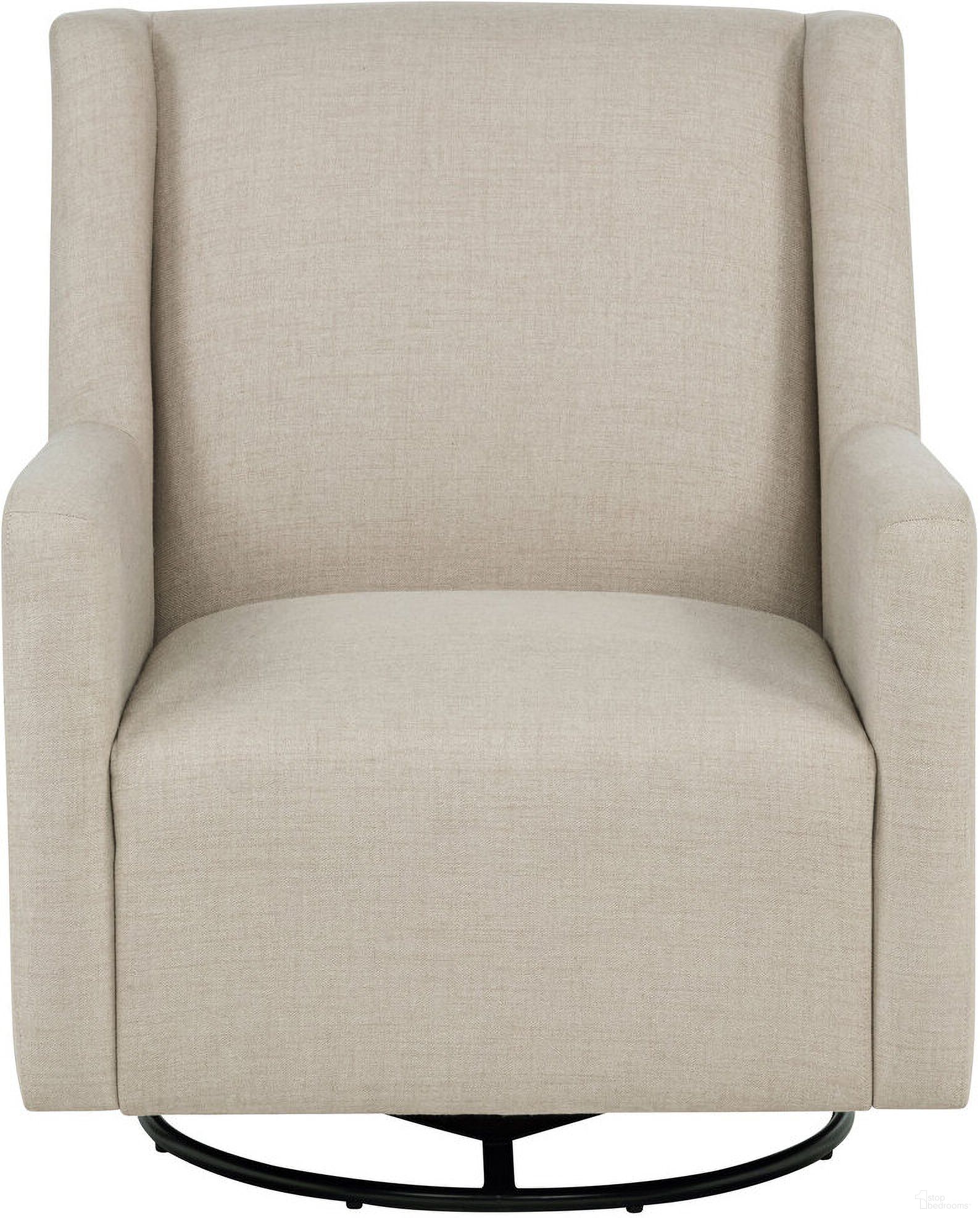 The appearance of Sorrel Fabric Upholstered Swivel Glider Arm Chair In Latte designed by Coaster in the transitional interior design. This latte piece of furniture was selected by 1StopBedrooms from Sorrel Collection to add a touch of cosiness and style into your home. Sku: 903930. Material: Foam.