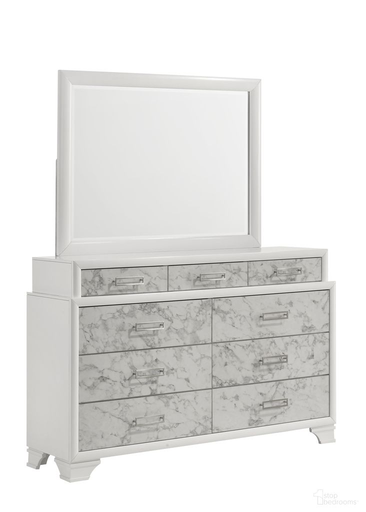 The appearance of Soul Mirror In White designed by Galaxy Home Furnishings in the modern / contemporary interior design. This white piece of furniture was selected by 1StopBedrooms from Soul Collection to add a touch of cosiness and style into your home. Sku: 601955557603. Material: Solid Wood.
