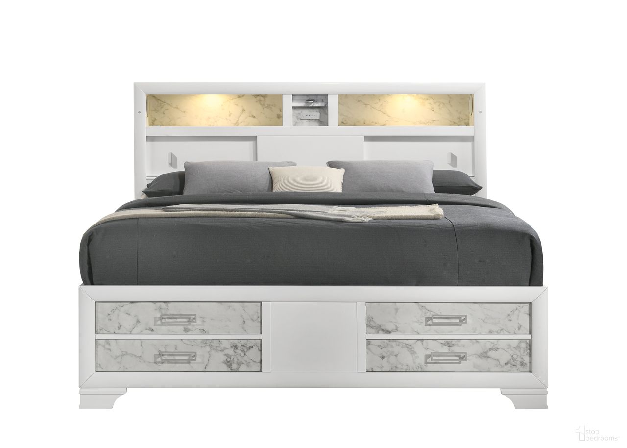 The appearance of Soul Queen Panel Bed In White designed by Galaxy Home Furnishings in the modern / contemporary interior design. This white piece of furniture was selected by 1StopBedrooms from Soul Collection to add a touch of cosiness and style into your home. Sku: 601955557634-1;601955557634-2;601955557634-3;601955557634-4;601955557634-5. Bed Type: Panel Bed. Bed Size: Queen. Material: Solid Wood.