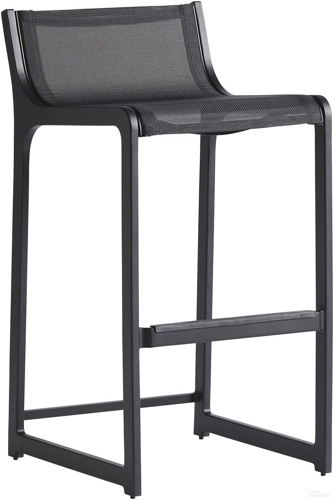 The appearance of South Beach Bar Stool In Obsidian designed by Tommy Bahama in the modern / contemporary interior design. This obsidian piece of furniture was selected by 1StopBedrooms from South Beach Collection to add a touch of cosiness and style into your home. Sku: 3940-16. Material: Aluminum.