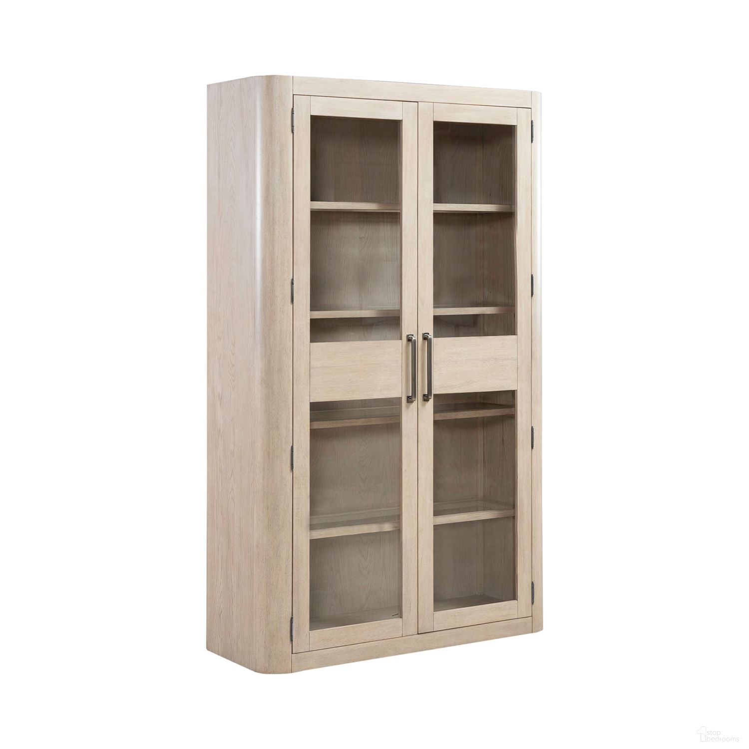 The appearance of South Bend Bunching Display Cabinet In Cloud White designed by Liberty in the modern / contemporary interior design. This cloud white piece of furniture  was selected by 1StopBedrooms from South Bend Collection to add a touch of cosiness and style into your home. Sku: 306W-CH4880. Material: Solid Rubberwood.