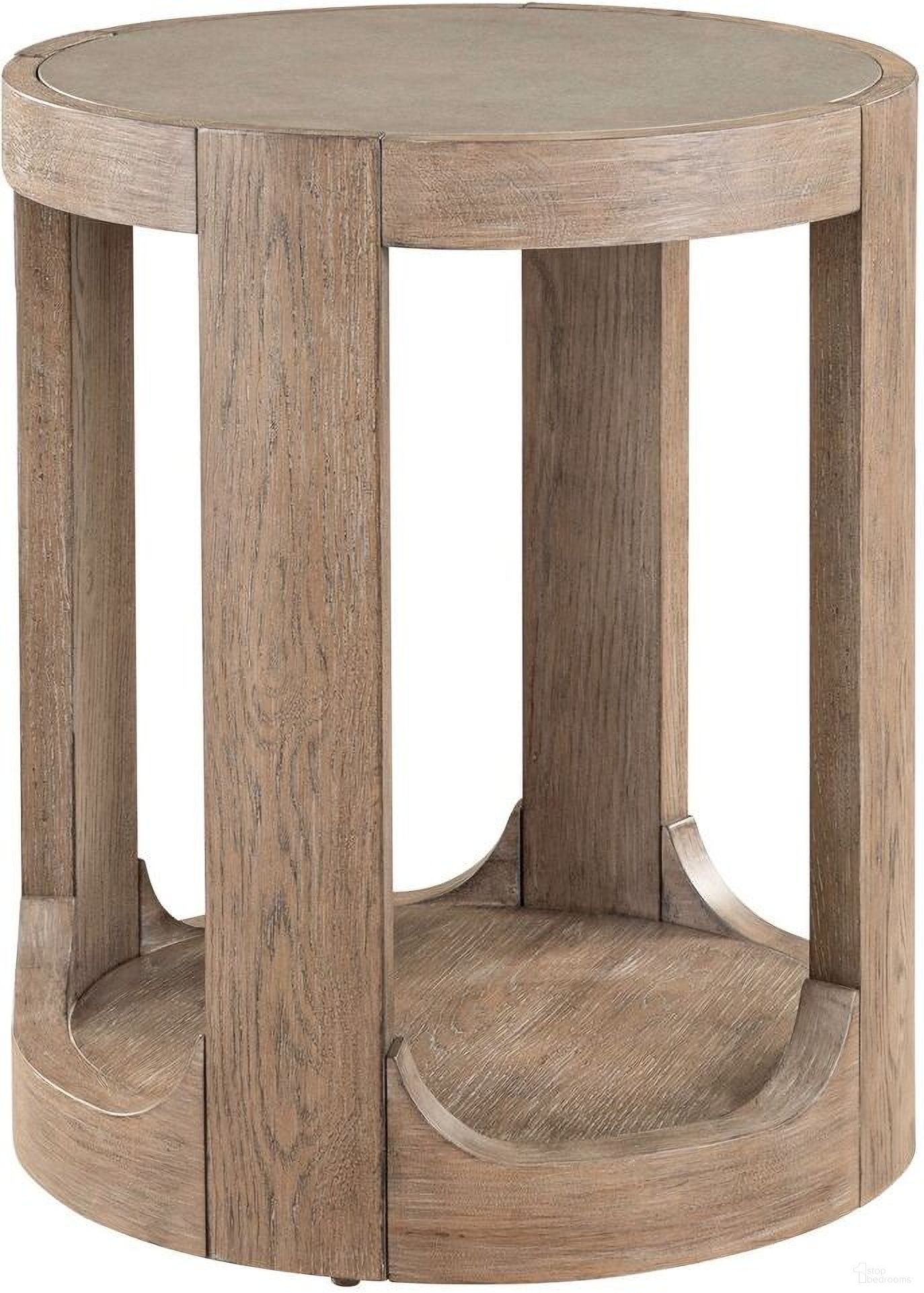 The appearance of South Bend Round Chairside Table In Brown designed by Liberty in the modern / contemporary interior design. This brown piece of furniture was selected by 1StopBedrooms from South Bend Collection to add a touch of cosiness and style into your home. Sku: 306-OT1021. Material: Solid Rubberwood.