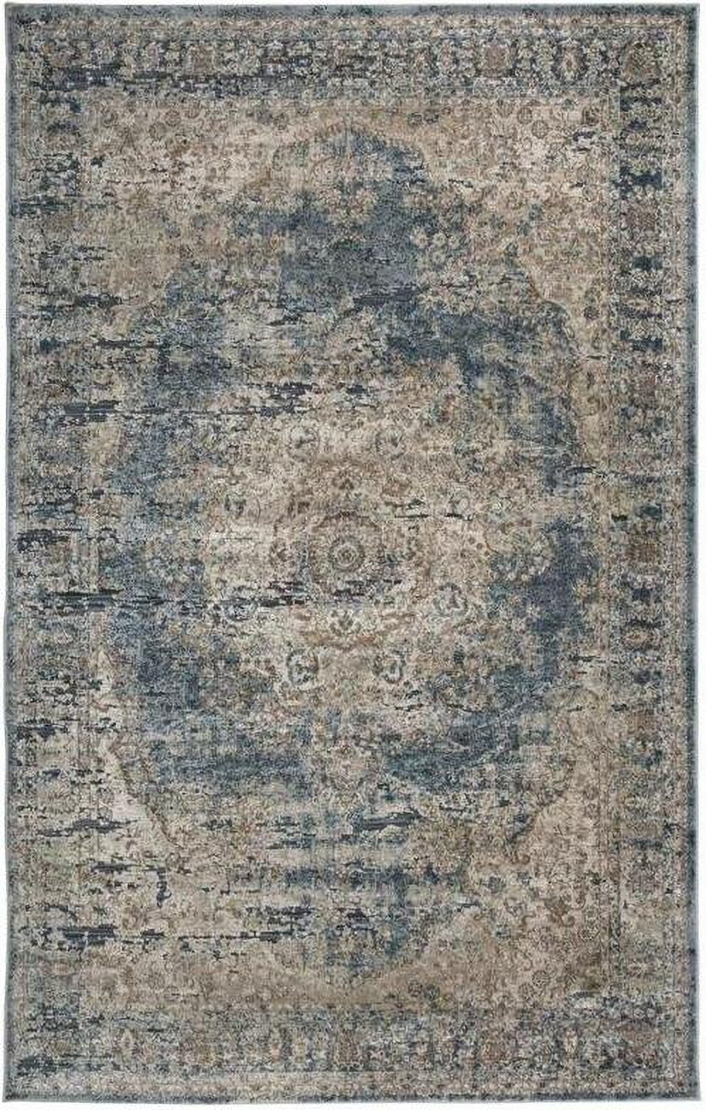 South Blue and Tan Large Rug by Ashley Furniture | 1StopBedrooms