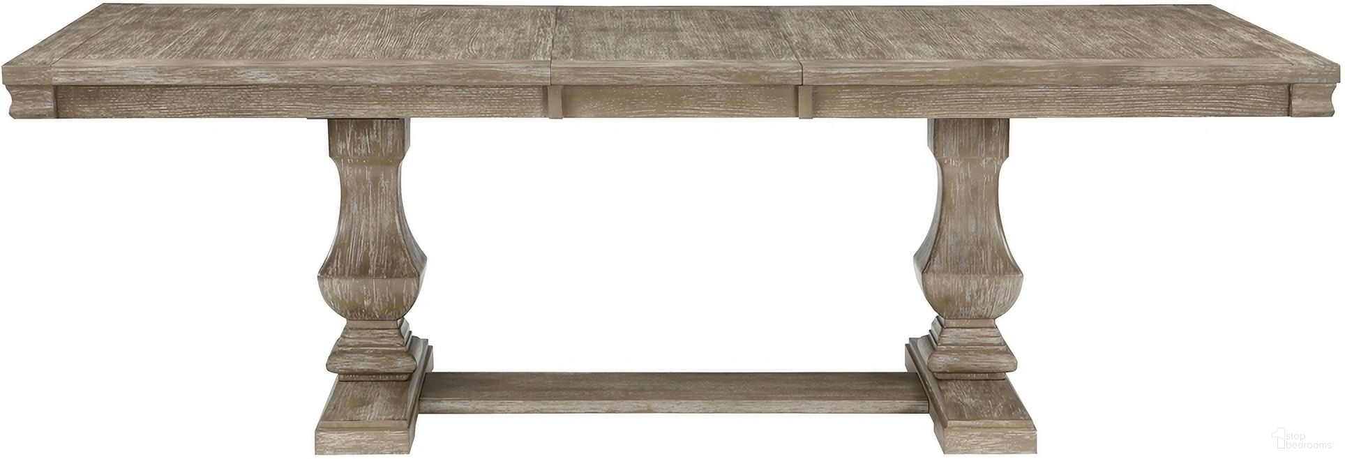 The appearance of Southlake Dining Table In Brown and Gray designed by Homelegance in the country / farmhouse interior design. This brown and gray piece of furniture was selected by 1StopBedrooms from Southlake Collection to add a touch of cosiness and style into your home. Sku: 5741NN-94;5741NN-94B. Table Base Style: Trestle. Table Top Shape: Rectangular. Size: 40" x 77". Material: Oak Veneer.