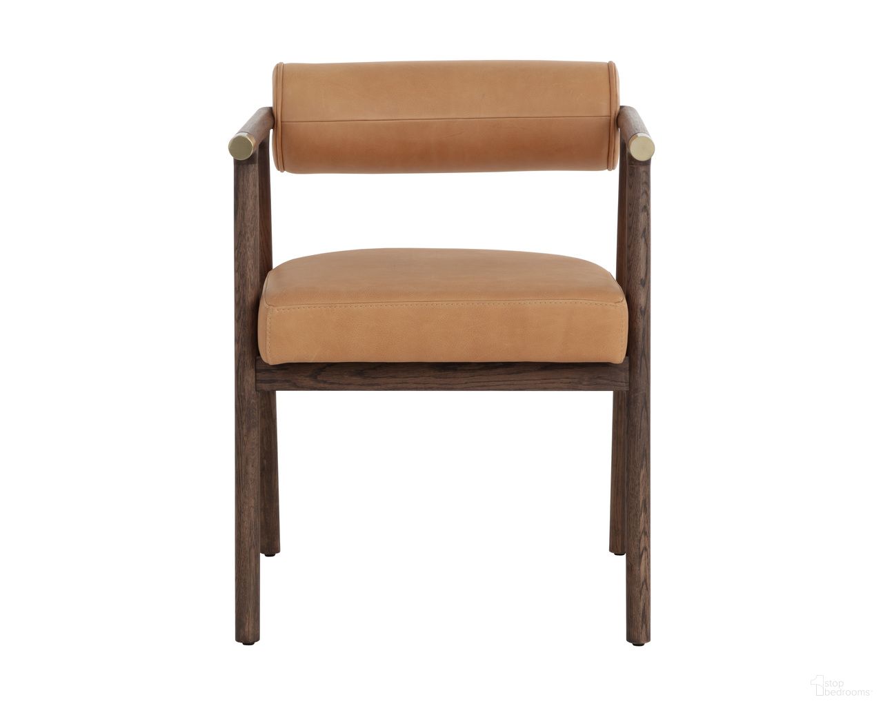 Sova Dining Armchair In Antique Brown and Sahara Camel