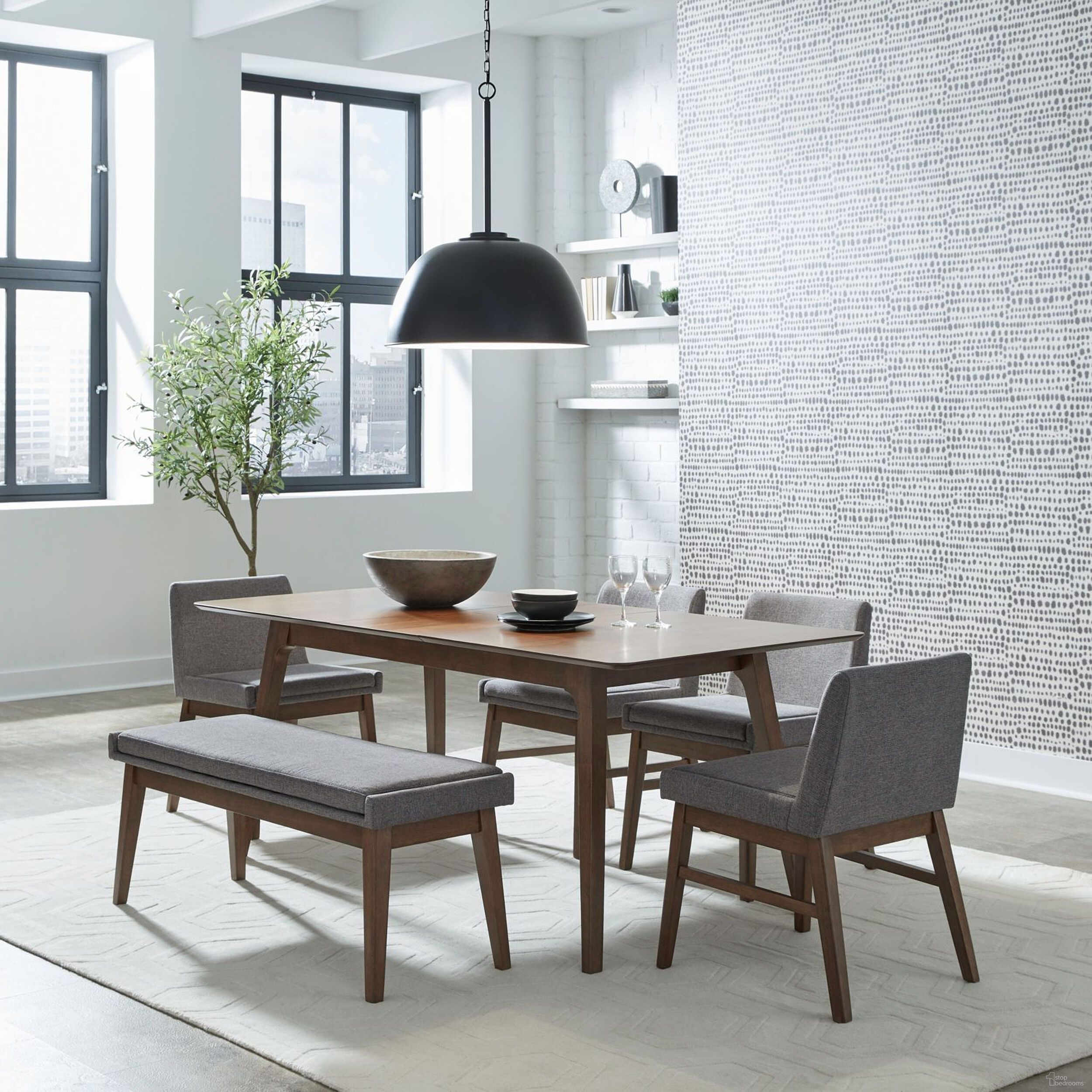 The appearance of Space Savers Rectangular Dining Set In Walnut designed by Liberty in the modern / contemporary interior design. This walnut piece of furniture was selected by 1StopBedrooms from Space Savers Collection to add a touch of cosiness and style into your home. Sku: 198-T3675;198-C6501S. Table Top Shape: Rectangular. Material: Solid Rubberwood. Size: 75" x 36".
