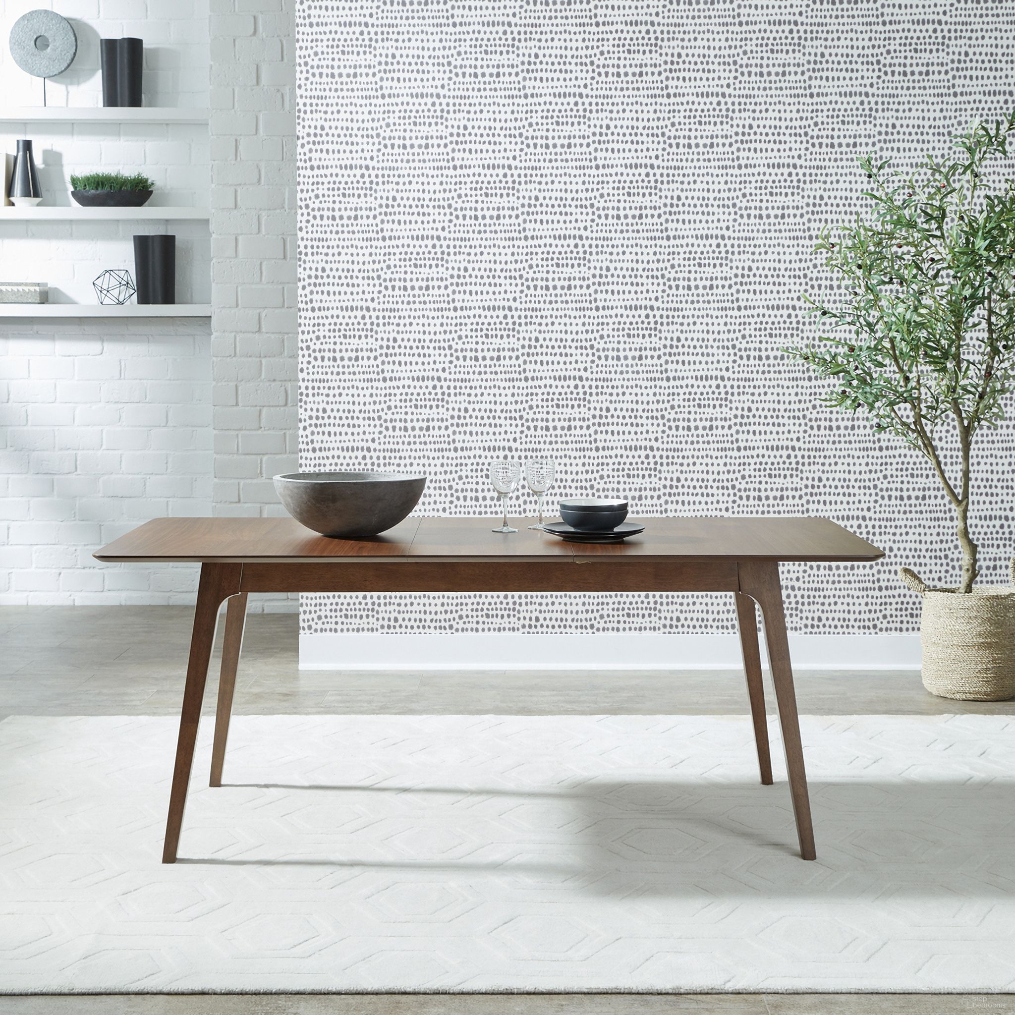 The appearance of Space Savers Rectangular Leg Table In Walnut designed by Liberty in the modern / contemporary interior design. This walnut piece of furniture  was selected by 1StopBedrooms from Space Savers Collection to add a touch of cosiness and style into your home. Sku: 198-T3675. Table Base Style: Legs. Table Top Shape: Rectangular. Material: Solid Rubberwood. Size: 75" x 36".