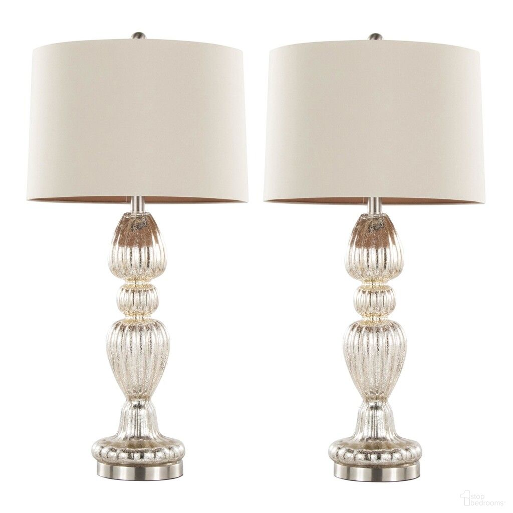 Spade 30 Inch Glass Table Lamp Set of 2 In Natural