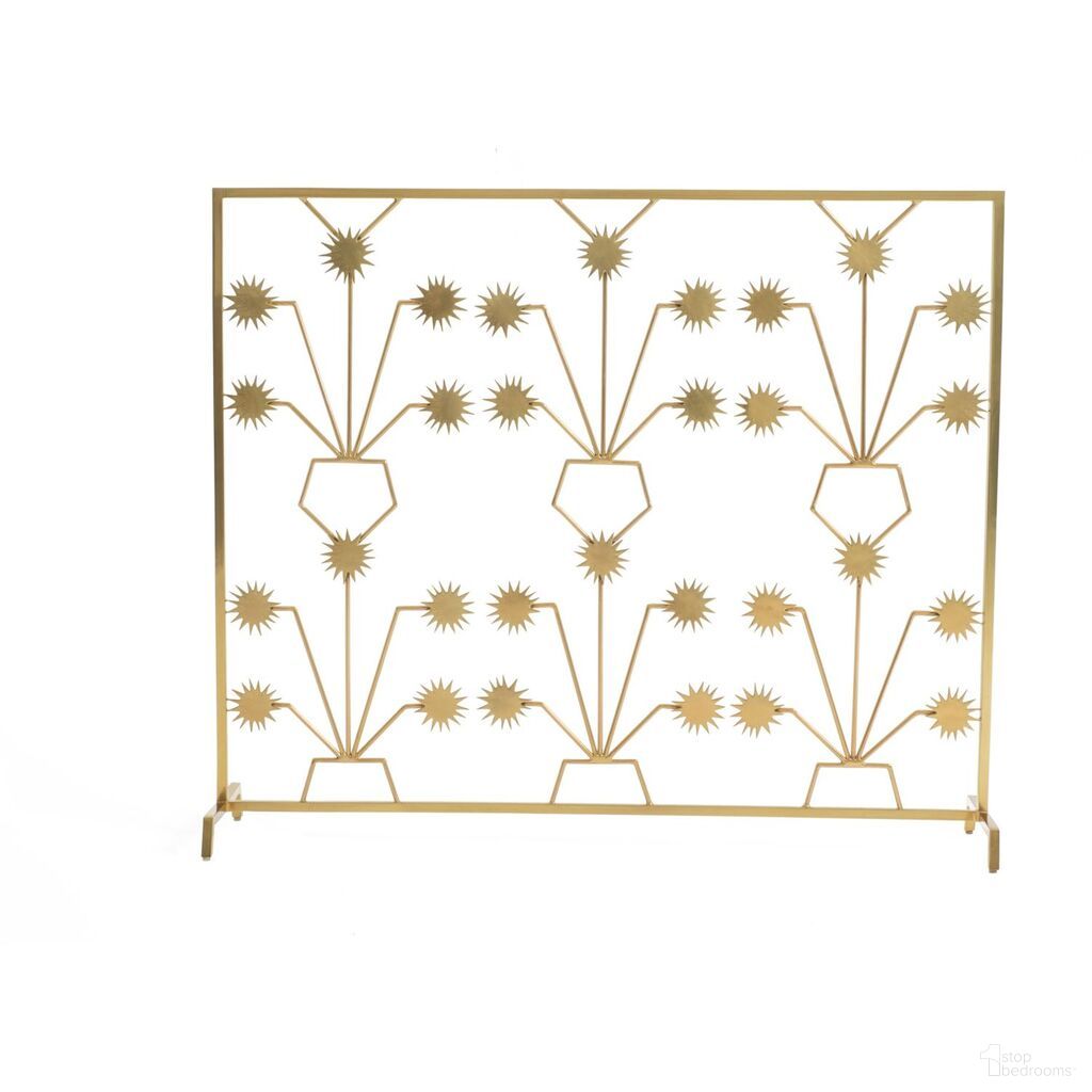 Spark Fireplace Screen In Brass