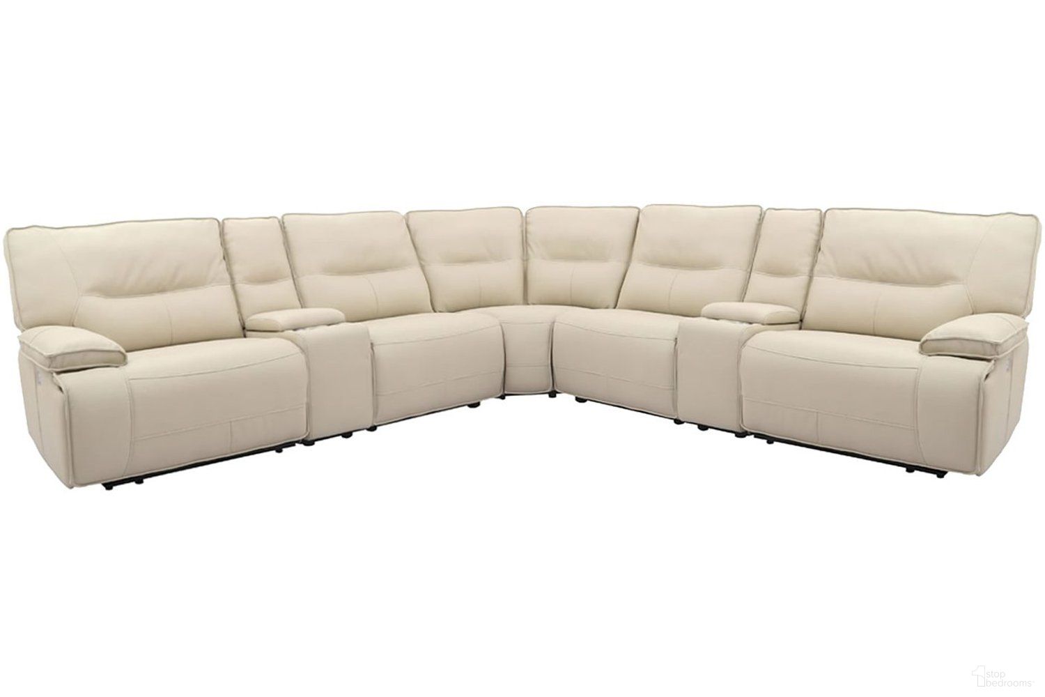 The appearance of Spartacus 7 Piece Modular Power Reclining Sectional with Power Adjustable Headrests In Oyster designed by Parker House in the modern / contemporary interior design. This oyster piece of furniture was selected by 1StopBedrooms from Spartacus Collection to add a touch of cosiness and style into your home. Sku: MSPA#810-OYS;MSPA#811LPH-OYS;MSPA#811RPH-OYS;MSPA#840-OYS;MSPA#850-OYS;MSPA#860-OYS;MSPA#860-OYS. Material: Leather. Layout: L-Shape.
