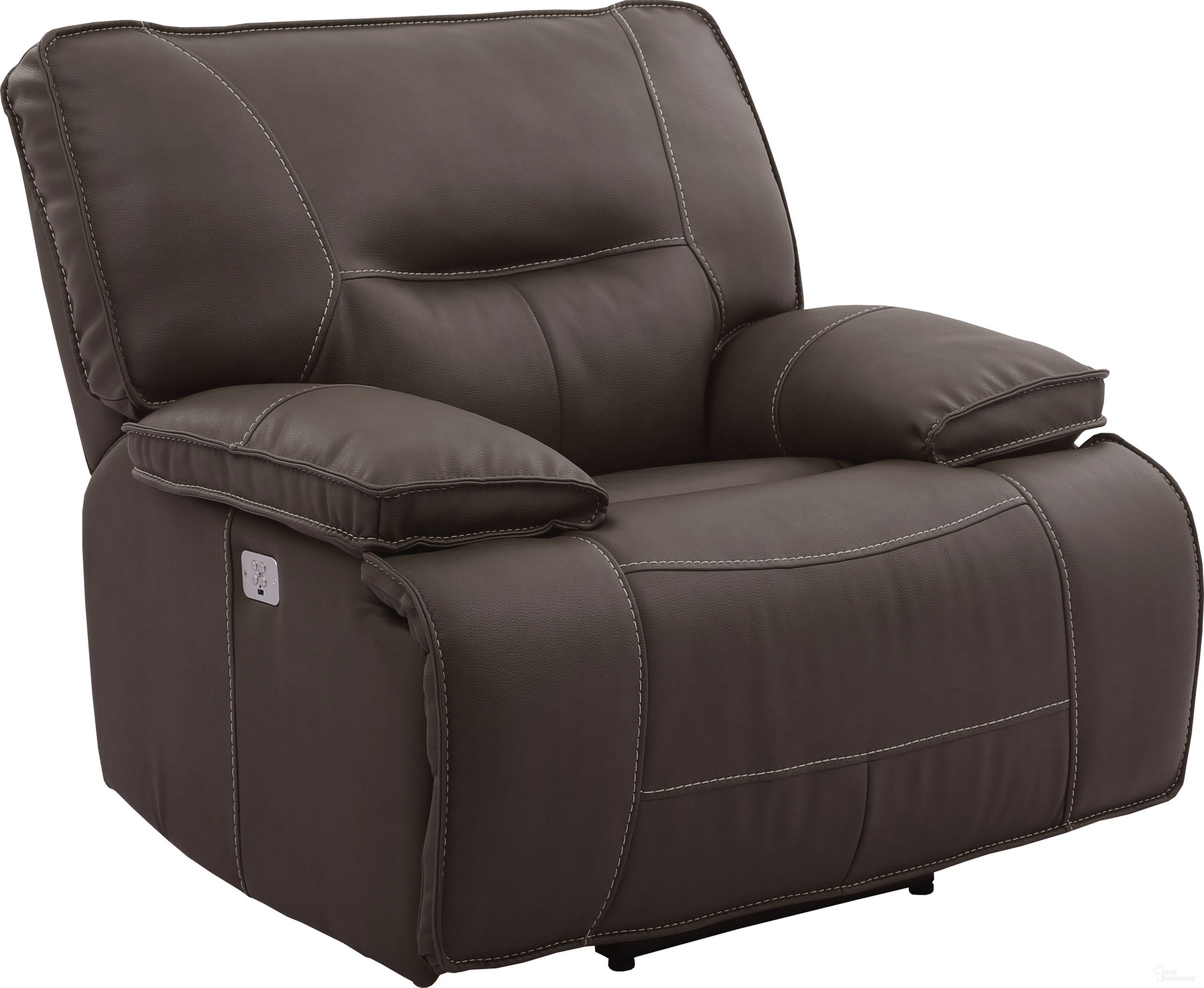 The appearance of Spartacus Chocolate Power Recliner with Power Headrest designed by Parker House in the modern / contemporary interior design. This brown piece of furniture was selected by 1StopBedrooms from Spartacus Collection to add a touch of cosiness and style into your home. Sku: MSPA#812PH-CHO. Material: Polyester.
