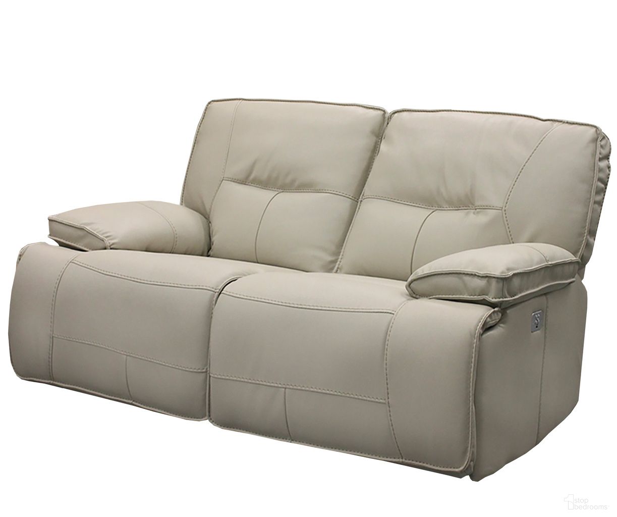 The appearance of Spartacus Oyster Dual Power Reclining Loveseat with Power Headrest designed by Parker House in the modern / contemporary interior design. This cream piece of furniture  was selected by 1StopBedrooms from Spartacus Collection to add a touch of cosiness and style into your home. Sku: MSPA#822PH-OYS. Material: Polyester.