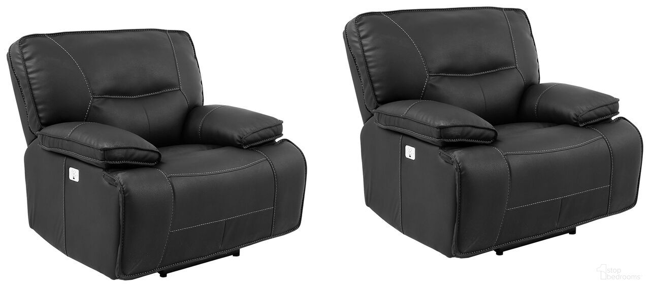 The appearance of Spartacus Power Recliner Set of 2 In Black designed by Parker House in the modern / contemporary interior design. This black piece of furniture was selected by 1StopBedrooms from Spartacus Collection to add a touch of cosiness and style into your home. Sku: MSPA#812PH-BLC;MSPA#812PH-BLC. Material: Polyester.