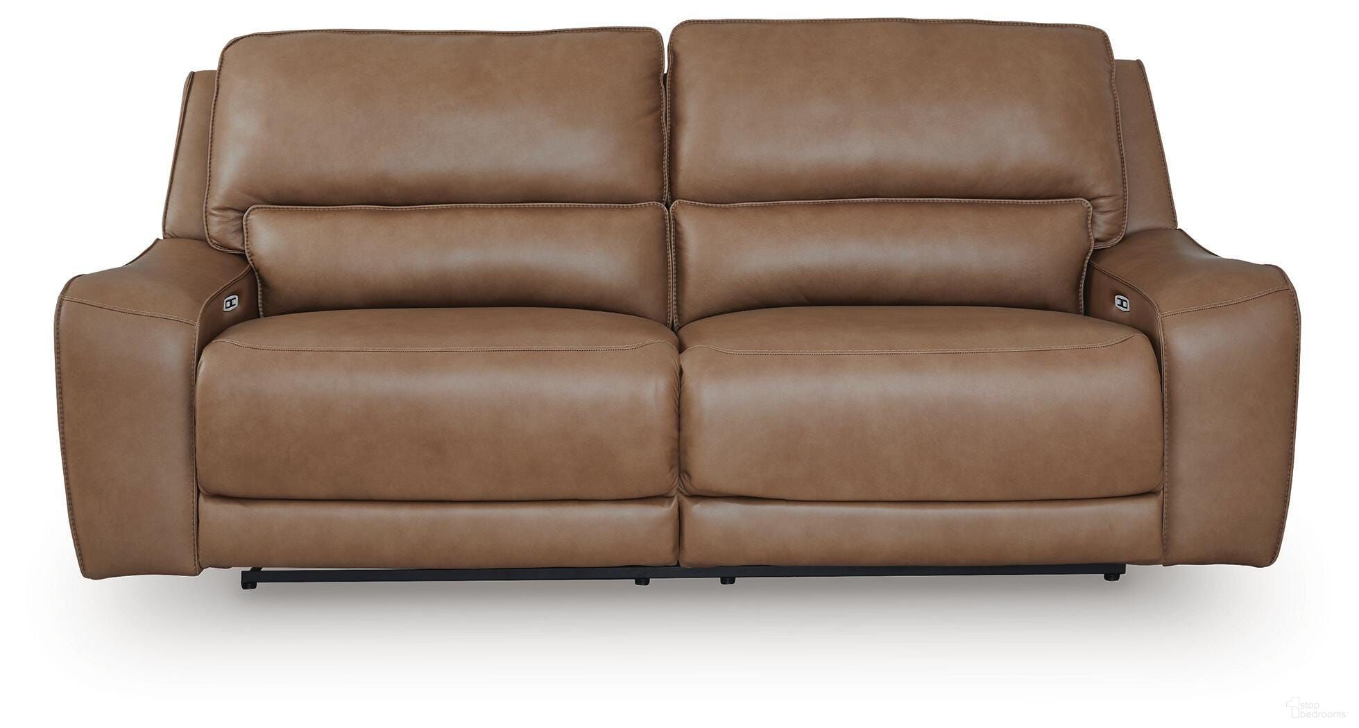 Spear Hill 2-Piece Reclining Loveseat In Caramel
