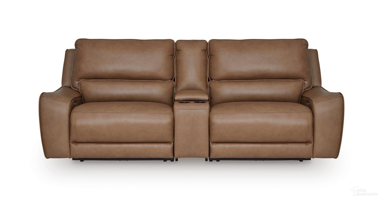 Spear Hill 3-Piece Power Reclining Sectional In Caramel