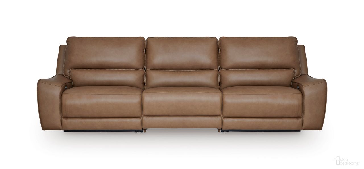Spear Hill 3-Piece Power Reclining Sectional In Caramel