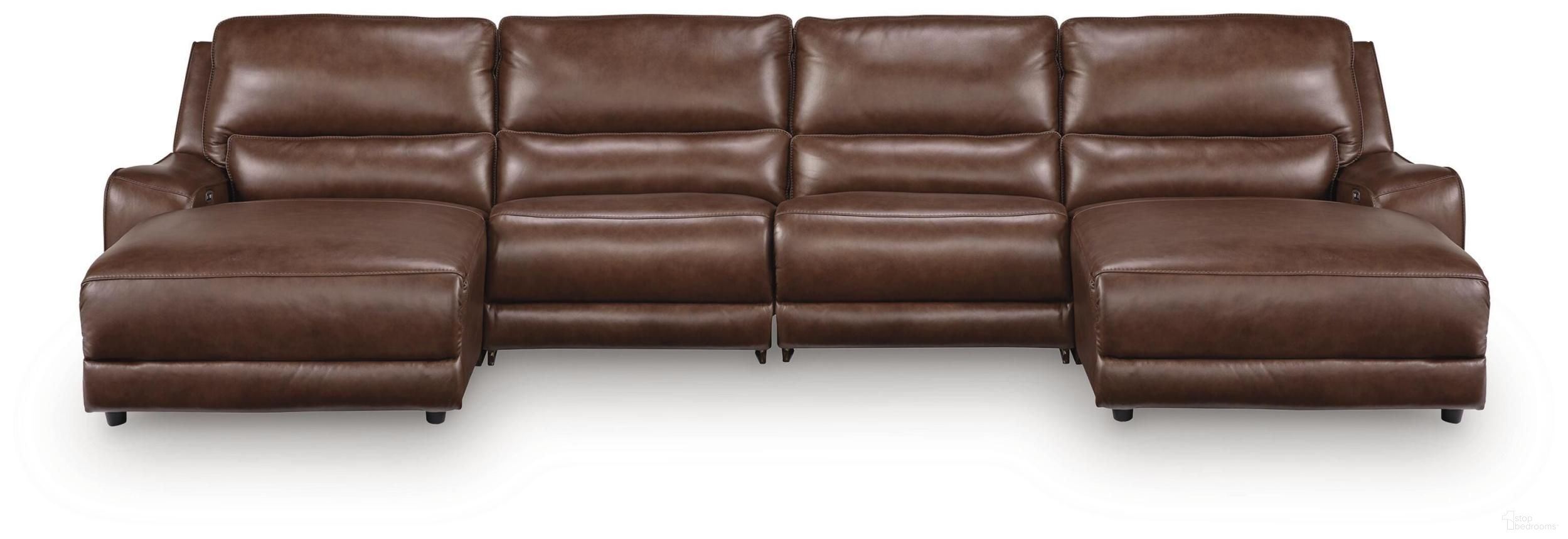 Spear Hill 4-Piece Power Reclining Sectional with Chaise In Canyon