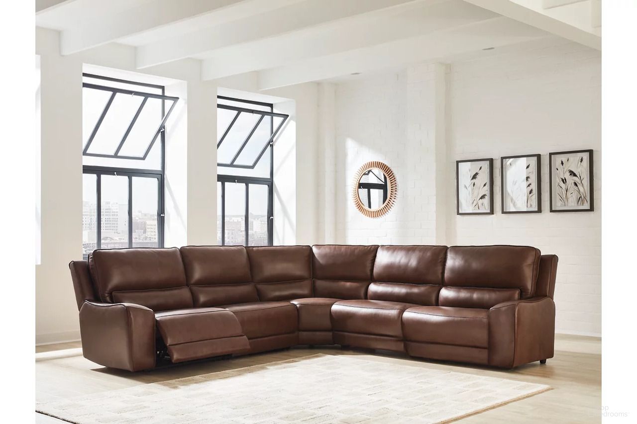 Spear Hill 5-Piece Power Reclining Sectional In Canyon
