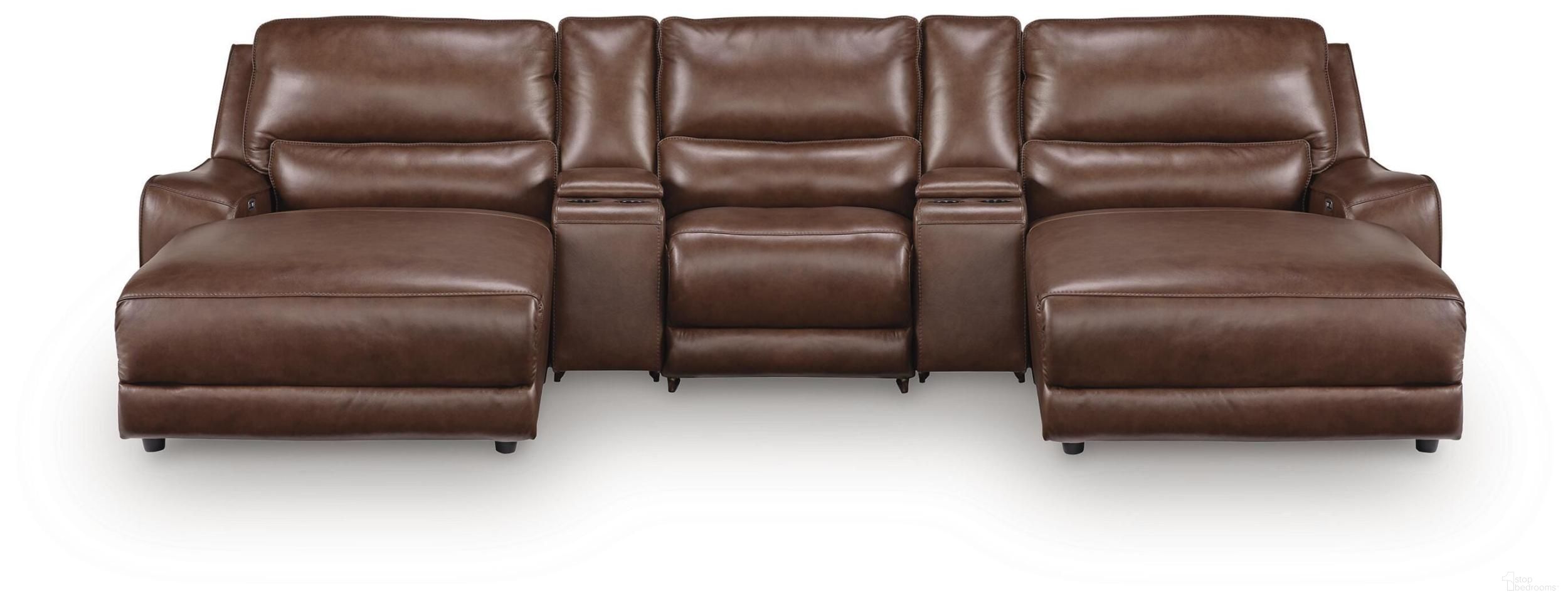 Spear Hill 5-Piece Power Reclining Sectional with Chaise In Canyon