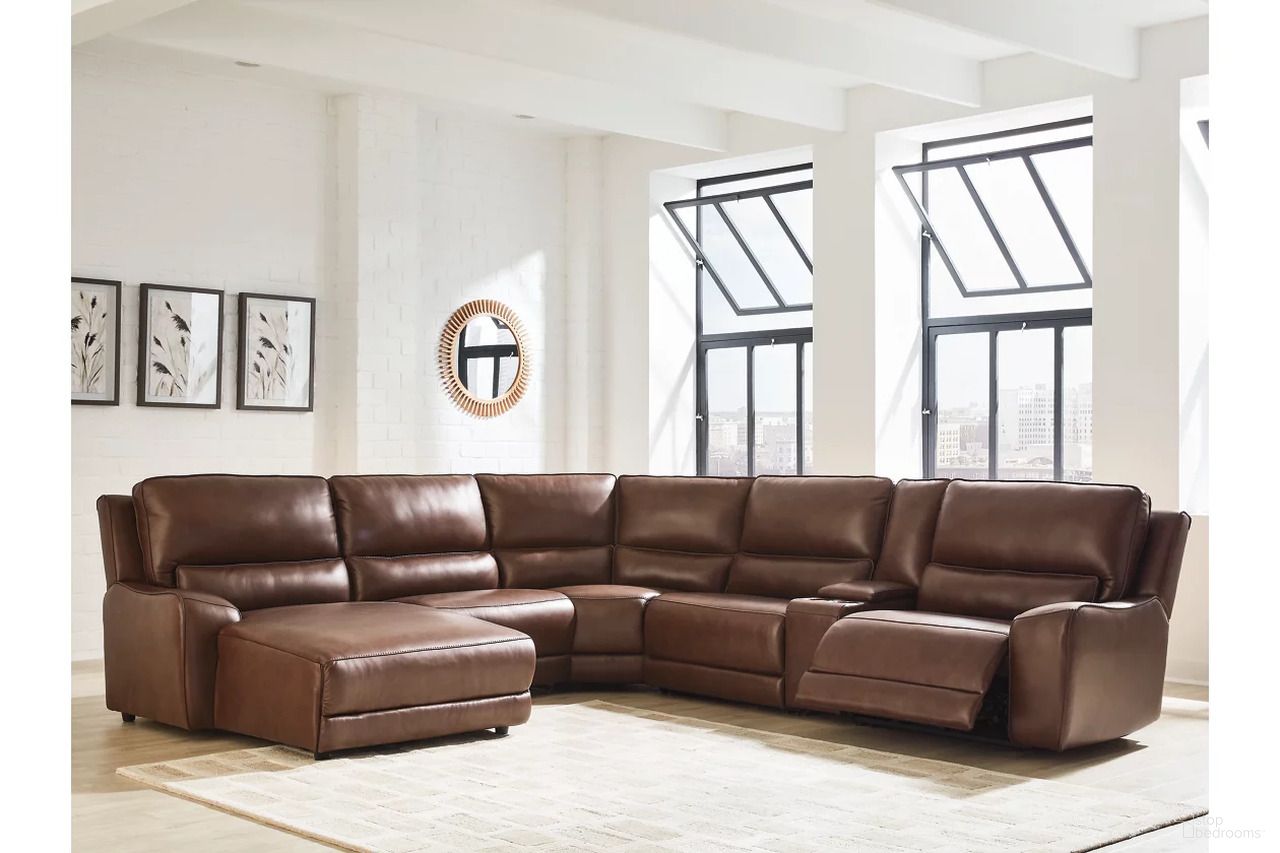 Spear Hill 6-Piece Power Reclining Sectional with LAF Chaise In Canyon