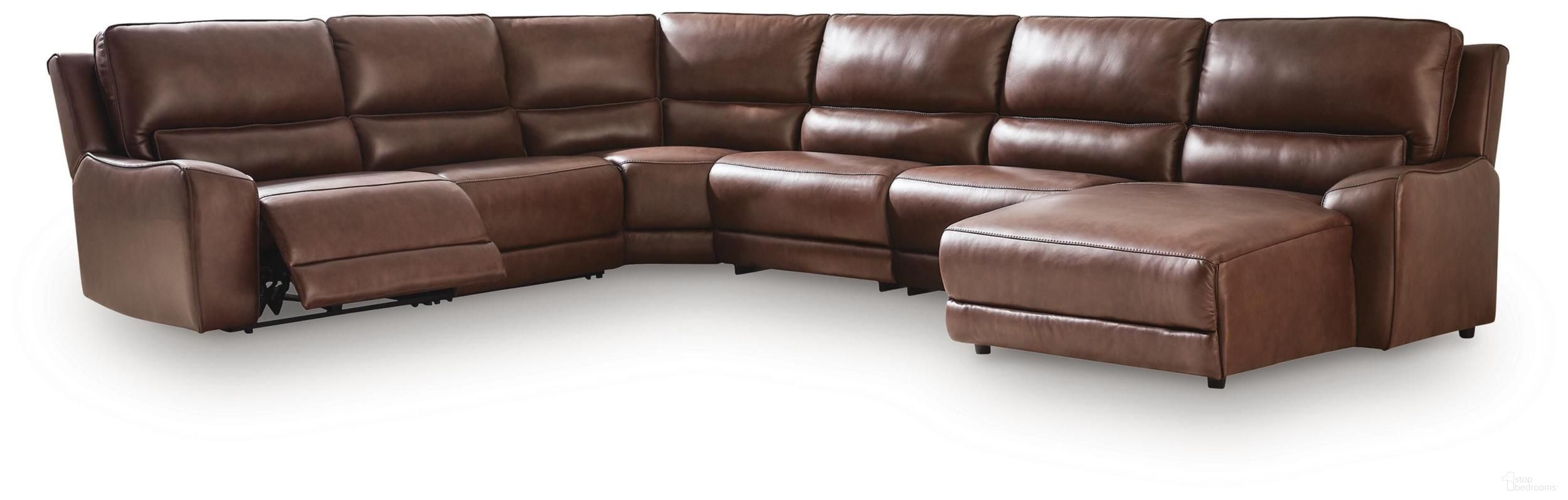 Spear Hill 6-Piece Reclining Sectional with RAF Chaise In Canyon