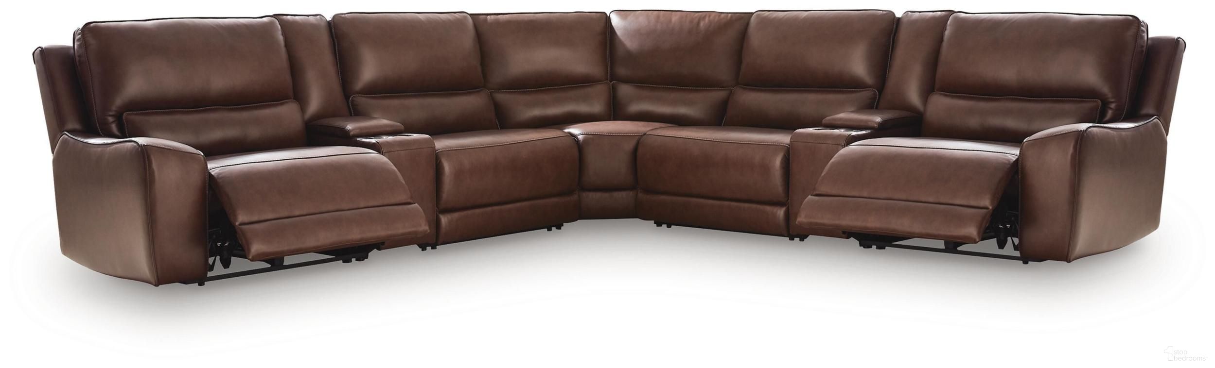 Spear Hill 7-Piece Reclining Sectional with Storage Consoles In Canyon