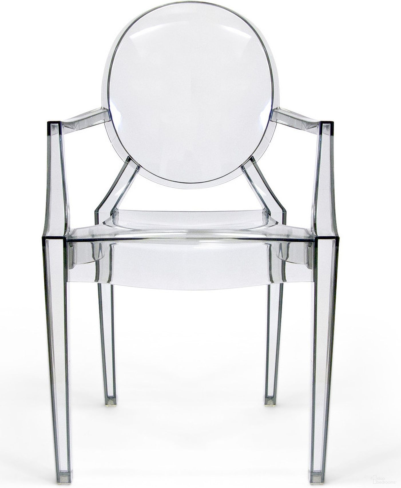 The appearance of Specter Arm Chairs Set of 2 In Clear designed by Aeon in the modern / contemporary interior design. This clear piece of furniture was selected by 1StopBedrooms from to add a touch of cosiness and style into your home. Sku: AE8072-Clear. Material: Wood. Chair Type: Arm Chair.