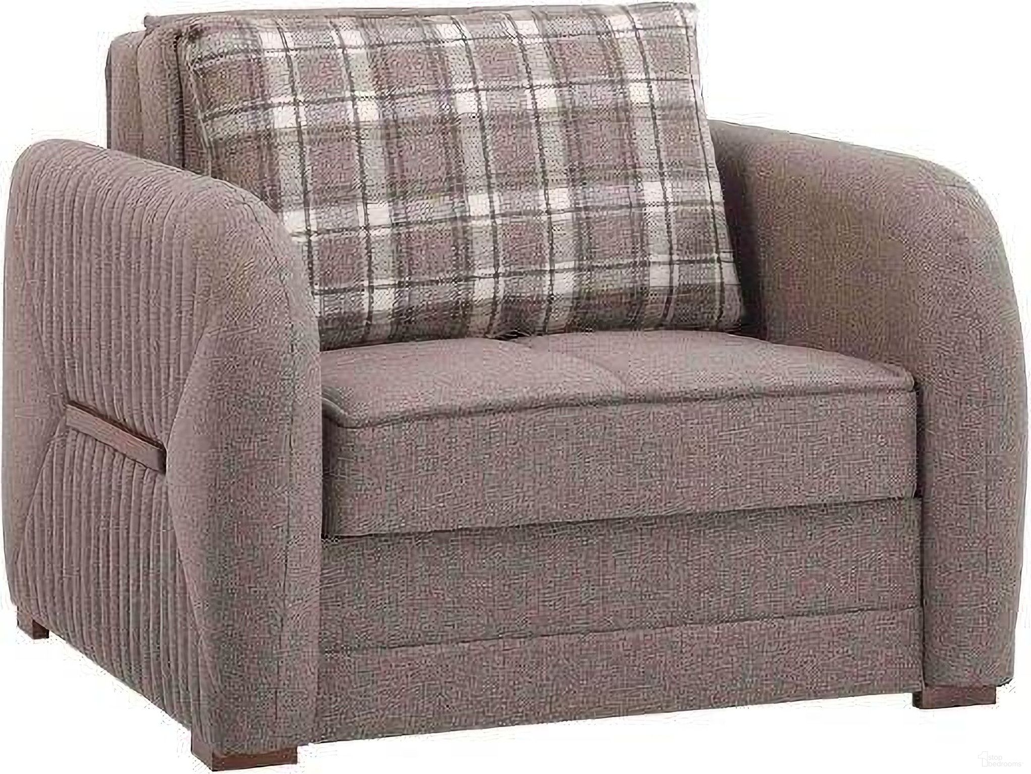 The appearance of Speedy Upholstered Convertible Armchair with Storage In Beige designed by Casamode in the modern / contemporary interior design. This beige piece of furniture was selected by 1StopBedrooms from Speedy Collection to add a touch of cosiness and style into your home. Sku: SPY-CBE-AC. Material: Chenille.