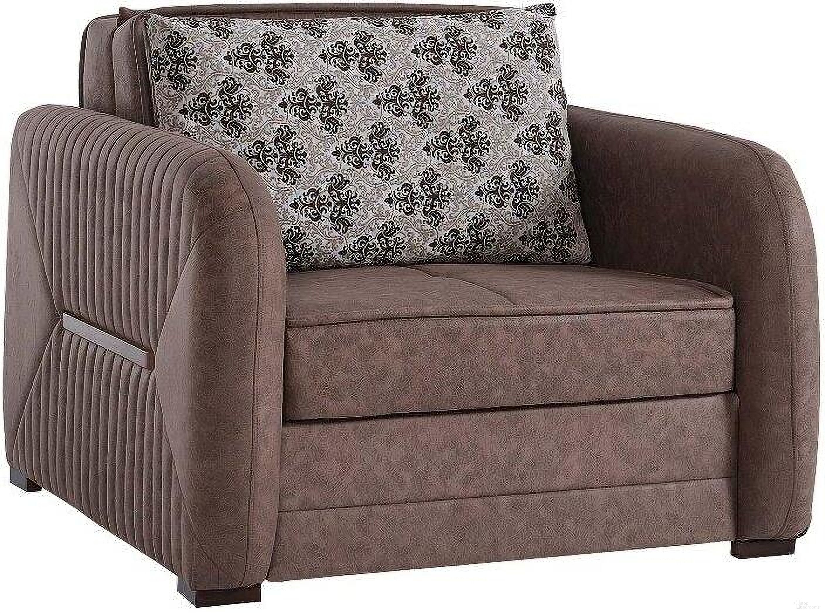 The appearance of Speedy Upholstered Convertible Armchair with Storage In Dark Brown designed by Casamode in the modern / contemporary interior design. This dark brown piece of furniture was selected by 1StopBedrooms from Speedy Collection to add a touch of cosiness and style into your home. Sku: SPY-DBN-AC. Material: Microsuede.