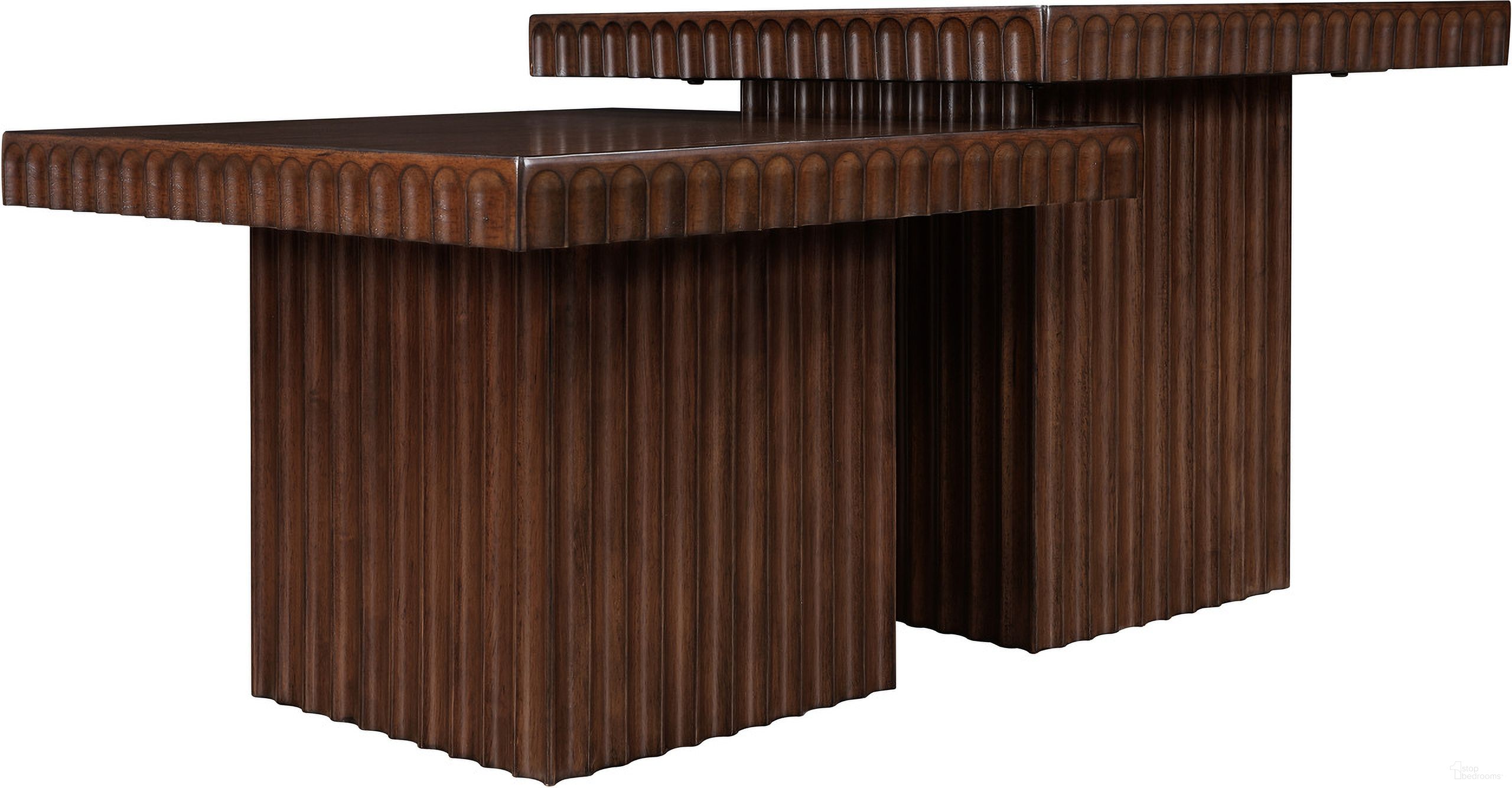 The appearance of Spencer Oak Veneer 2 Piece Coffee Table In Brown designed by Meridian in the modern / contemporary interior design. This brown piece of furniture was selected by 1StopBedrooms from Spencer Collection to add a touch of cosiness and style into your home. Sku: 253Brown-CT15;253Brown-CT18. Material: Rubberwood.
