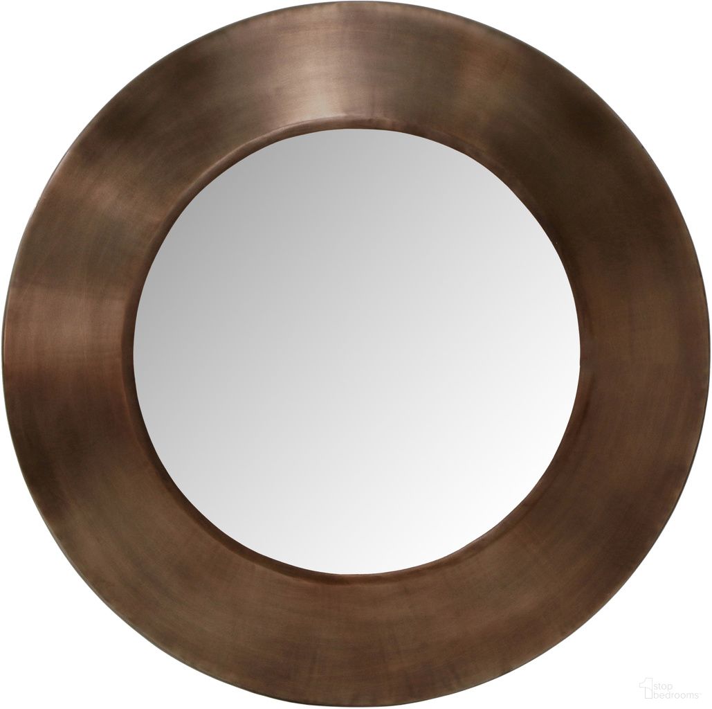 The appearance of Sphere Iron Mirror In Brown designed by Meridian in the modern / contemporary interior design. This brown piece of furniture  was selected by 1StopBedrooms from Sphere Collection to add a touch of cosiness and style into your home. Sku: 66003Brown-30M. Material: Iron.