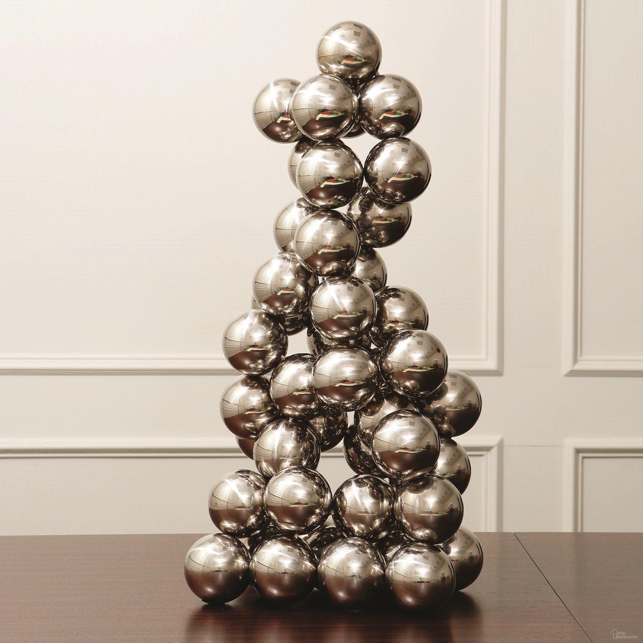 Sphere Sculpture In Nickel