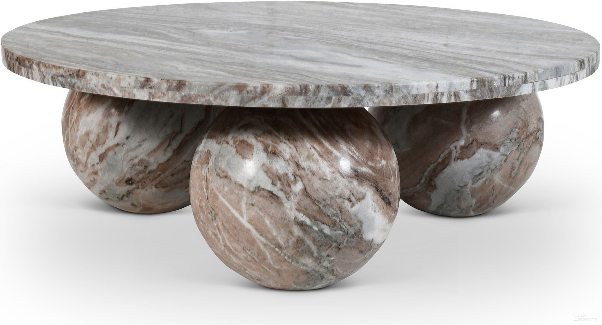 The appearance of Spherical Coffee Table In Brown designed by Meridian in the modern / contemporary interior design. This brown piece of furniture was selected by 1StopBedrooms from Spherical Collection to add a touch of cosiness and style into your home. Sku: 264Brown-CT Box 1/4 (Top);264Brown-CT Box 2/4 (Base1);264Brown-CT Box 3/4 (Base2);264Brown-CT Box 4/4 (Base3). Material: Marble.