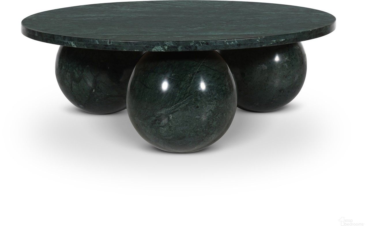 The appearance of Spherical Forest Coffee Table In Green designed by Meridian in the modern / contemporary interior design. This green piece of furniture was selected by 1StopBedrooms from Spherical Collection to add a touch of cosiness and style into your home. Sku: 264Green-CT Box 1/4 (Top);264Green-CT Box 2/4 (Base1);264Green-CT Box 3/4 (Base2);264Green-CT Box 4/4 (Base3). Material: Marble.