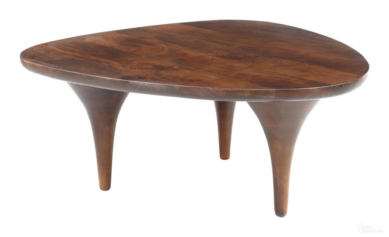 The appearance of Spiker Coffee Table In Walnut designed by Zuo Modern in the modern / contemporary interior design. This walnut piece of furniture  was selected by 1StopBedrooms from Spiker Collection to add a touch of cosiness and style into your home. Sku: 110803. Material: Mango Wood.