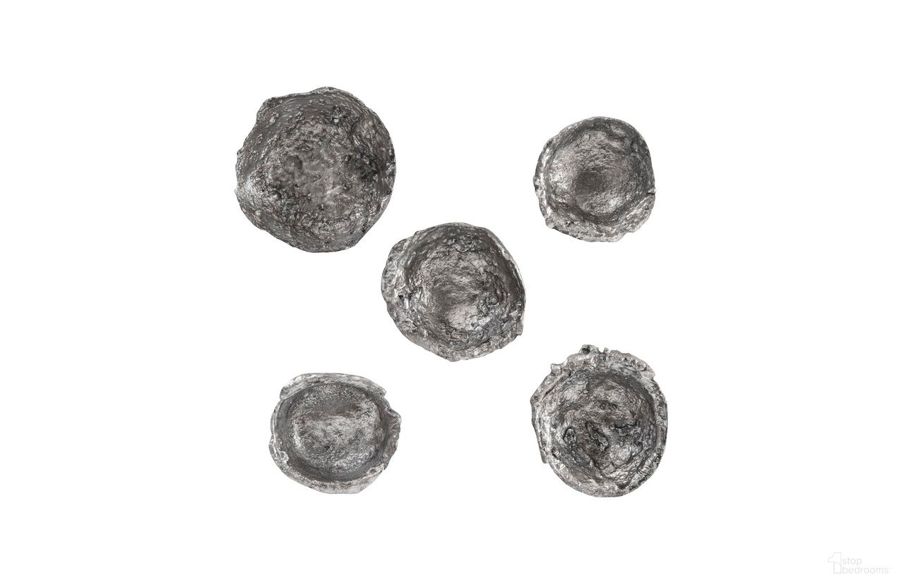 Splash Decorative Wall Bowls Set of 5 In Silver
