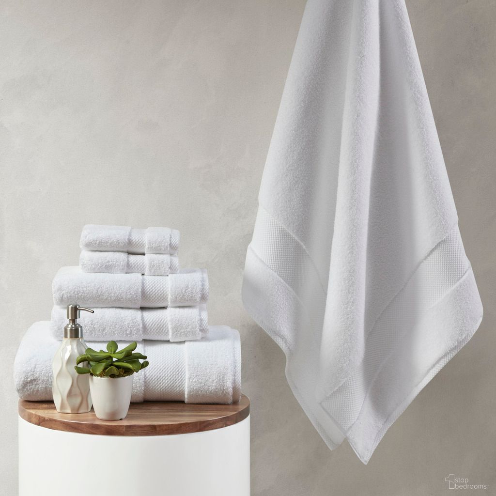 Splendor 1000Gsm Cotton 6 Piece Towel Set In White