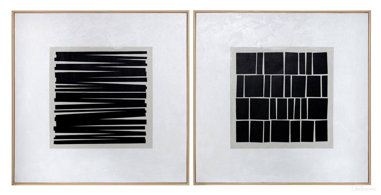 Split Personality 48" x 48" Accent Wall Art Set of 2 In Wood