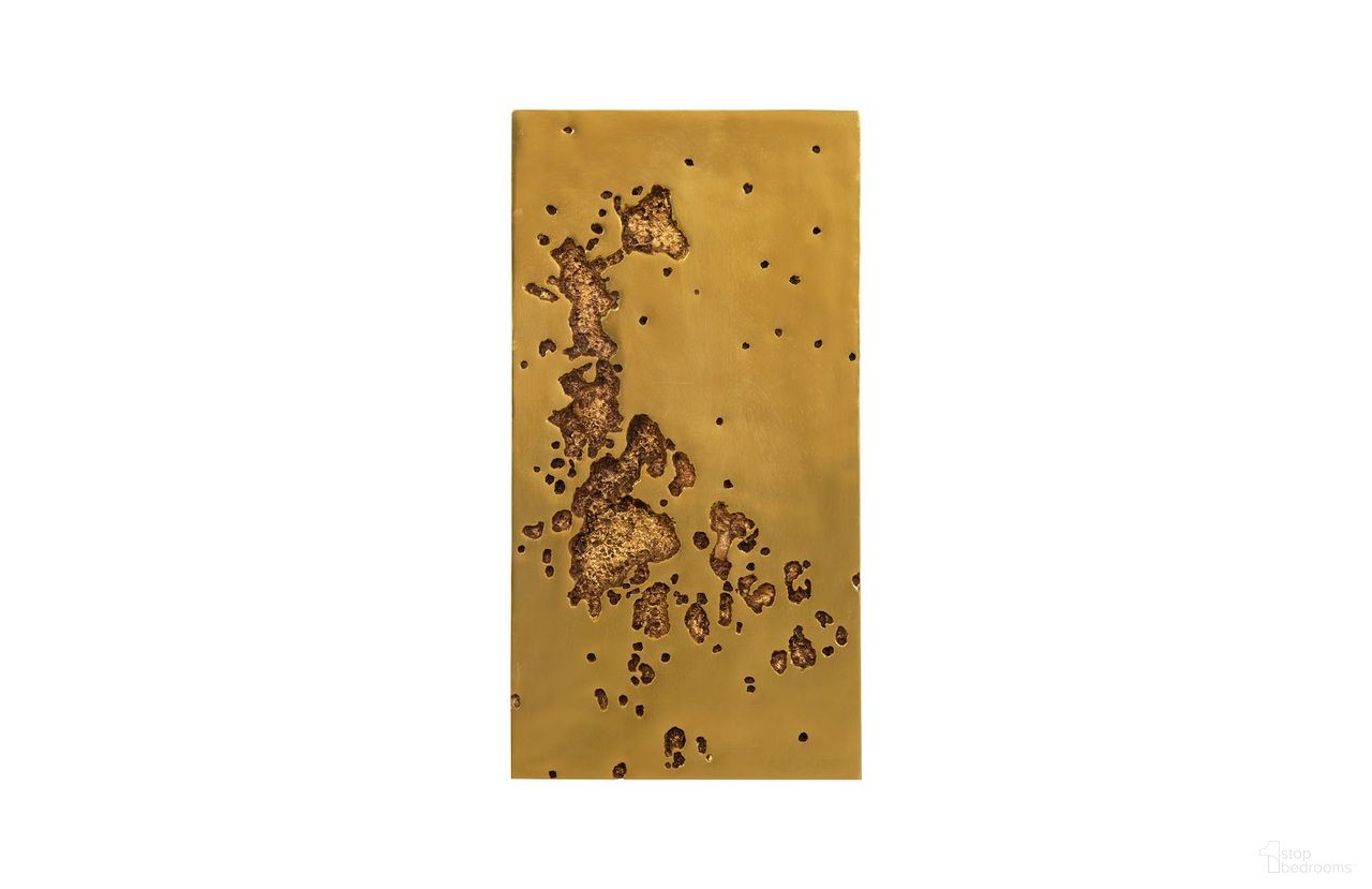 Splotch Rectangular Wall Art In Gold