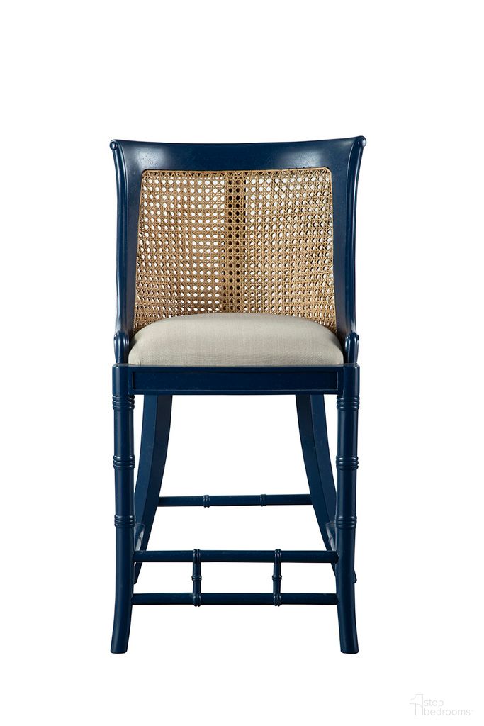 The appearance of Spoonback Counter Stool In Blue designed by Furniture Classics in the interior design. This blue piece of furniture was selected by 1StopBedrooms from to add a touch of cosiness and style into your home. Sku: 51856AZ2. Material: Cane.