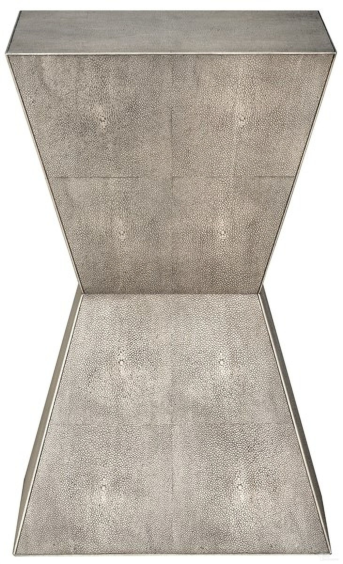 The appearance of Spot Table In Fog designed by Vanguard Furniture in the modern / contemporary interior design. This fog piece of furniture  was selected by 1StopBedrooms from  to add a touch of cosiness and style into your home. Sku: 9309E-FX. Material: Resin.