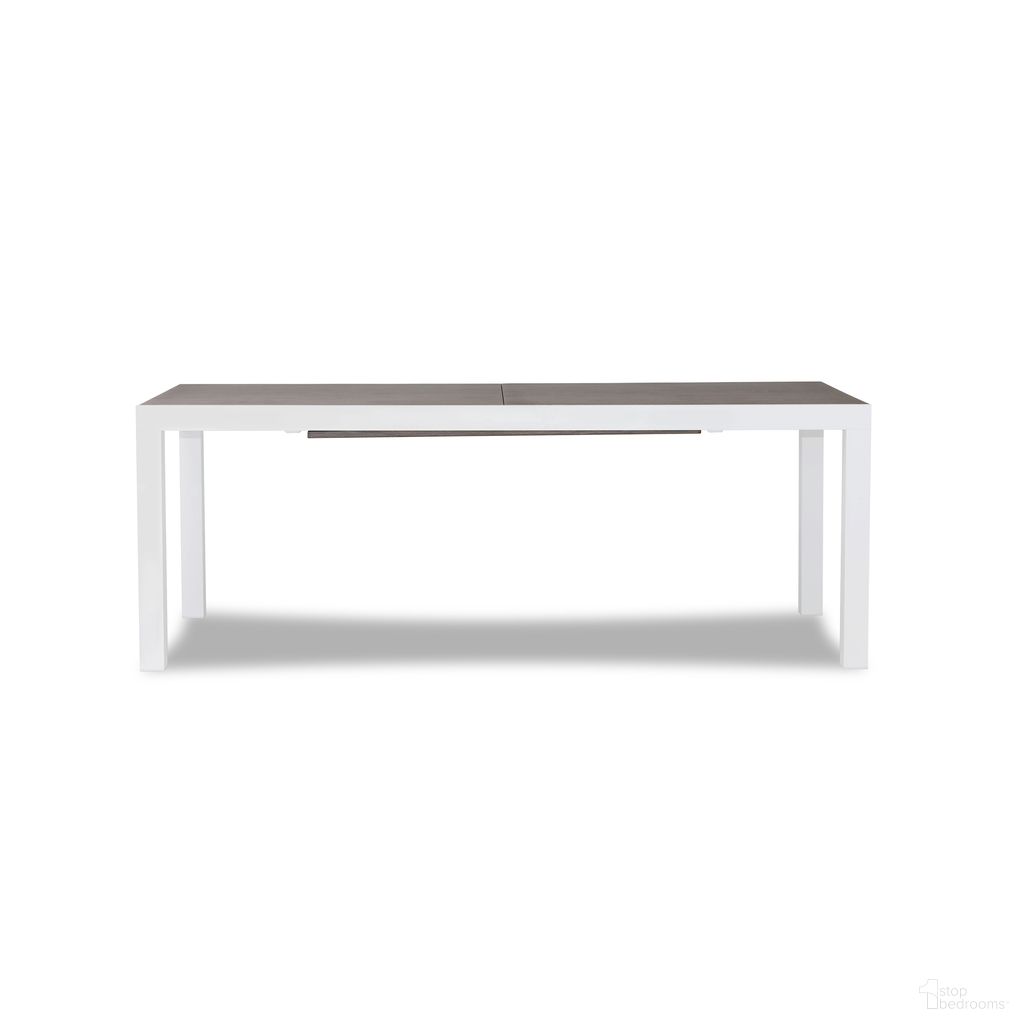 The appearance of Spread 82-126 Inch Extendable Dining Table In White and Barnwood designed by Harmonia Living in the modern / contemporary interior design. This white/barnwood piece of furniture was selected by 1StopBedrooms from Spread Collection to add a touch of cosiness and style into your home. Sku: HL-SP-WT-EXTDT-BW. Table Base Style: Legs. Material: Aluminum. Table Top Shape: Rectangular.