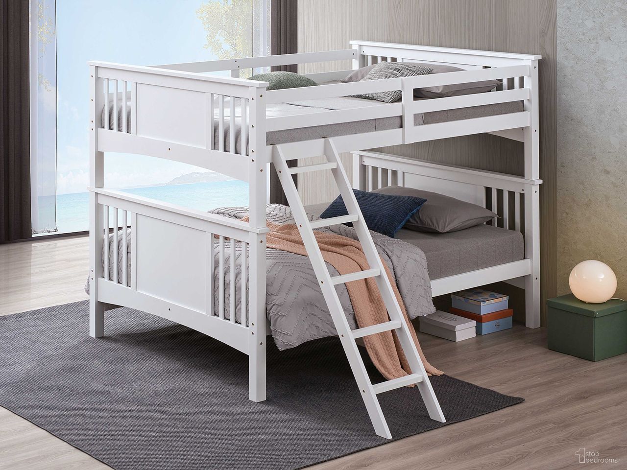 Spring Creek Full Over Full Bunk Bed In White